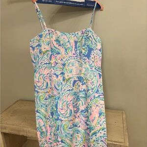 Lilly Pulitzer Blue and Pink Floral Dress